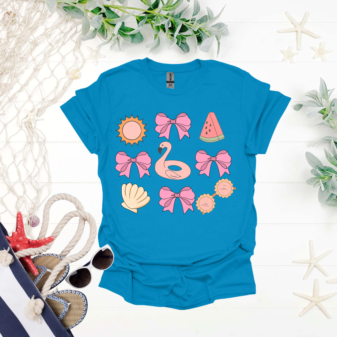 Flamingo & Bow Tee