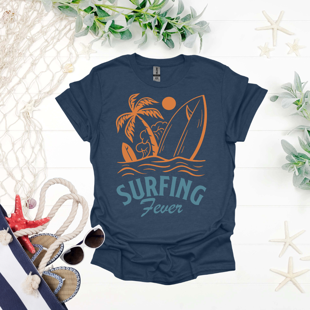 Surfing Fever Retro Beach Tee