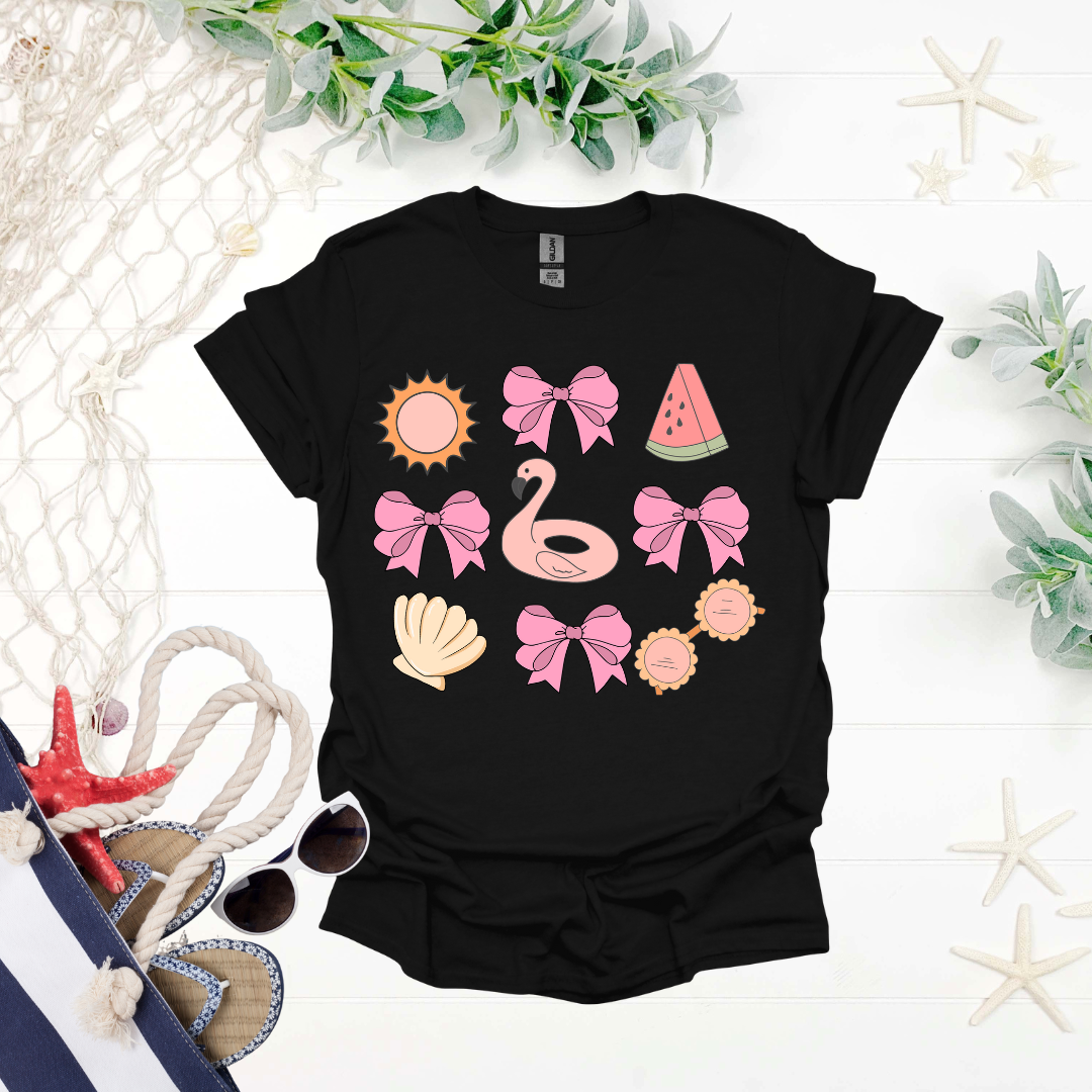 Flamingo & Bow Tee