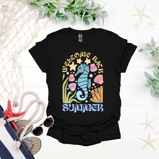 Welcome Back  Seahorse Tee