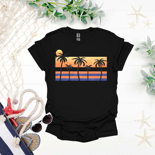 Sunset Palm Tee