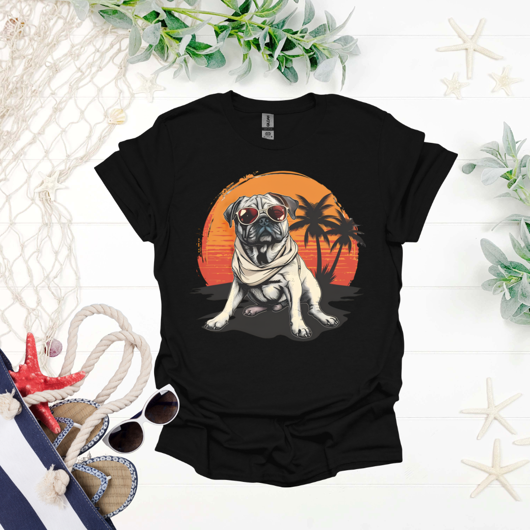 Sunset with Dog Tee