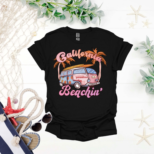 California Beachin' Vintage Surf Van Tee