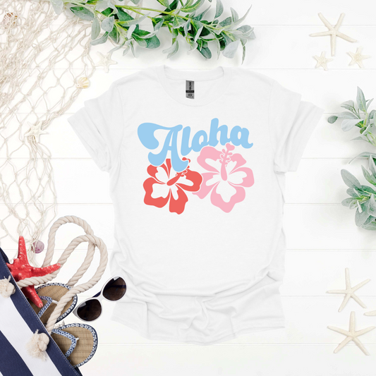 Aloha Hibiscus Vibes Tee