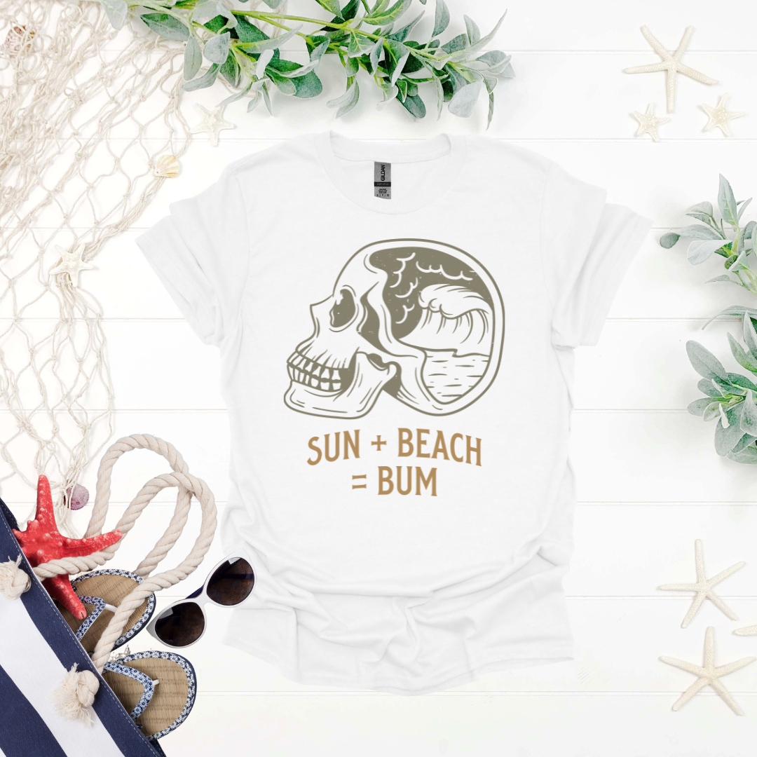 Beach Bum Skull Tee