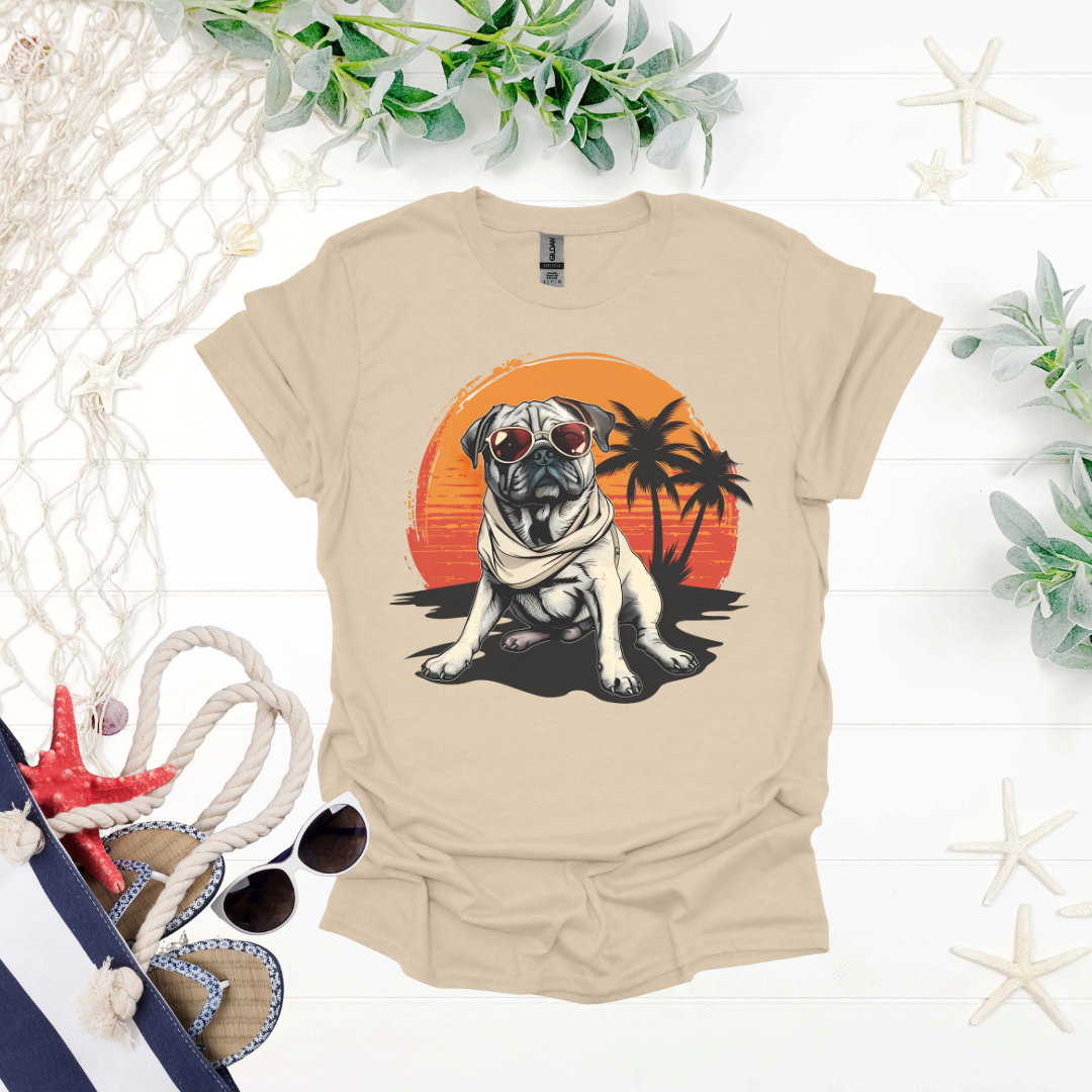 Sunset with Dog Tee