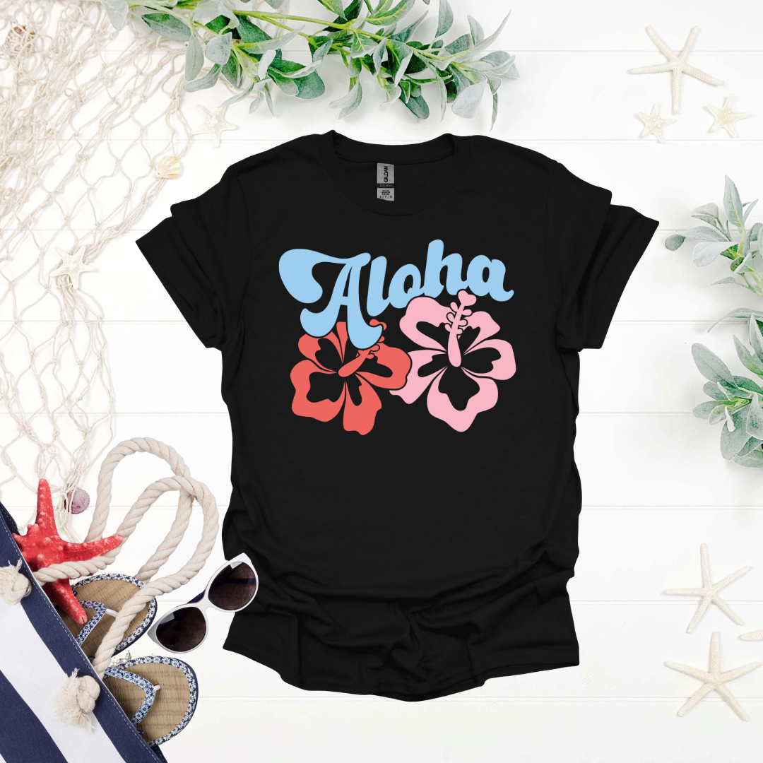 Aloha Hibiscus Vibes Tee