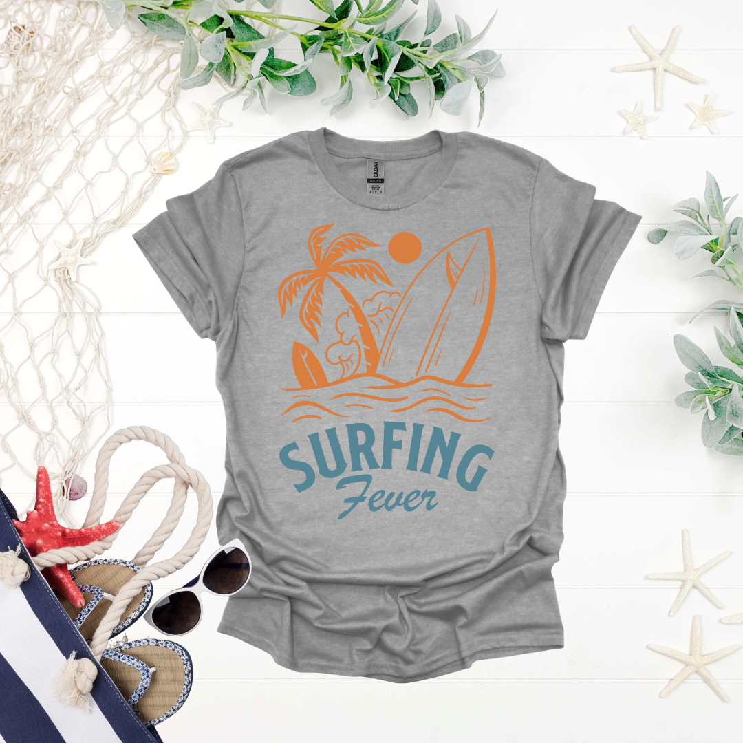 Surfing Fever Retro Beach Tee