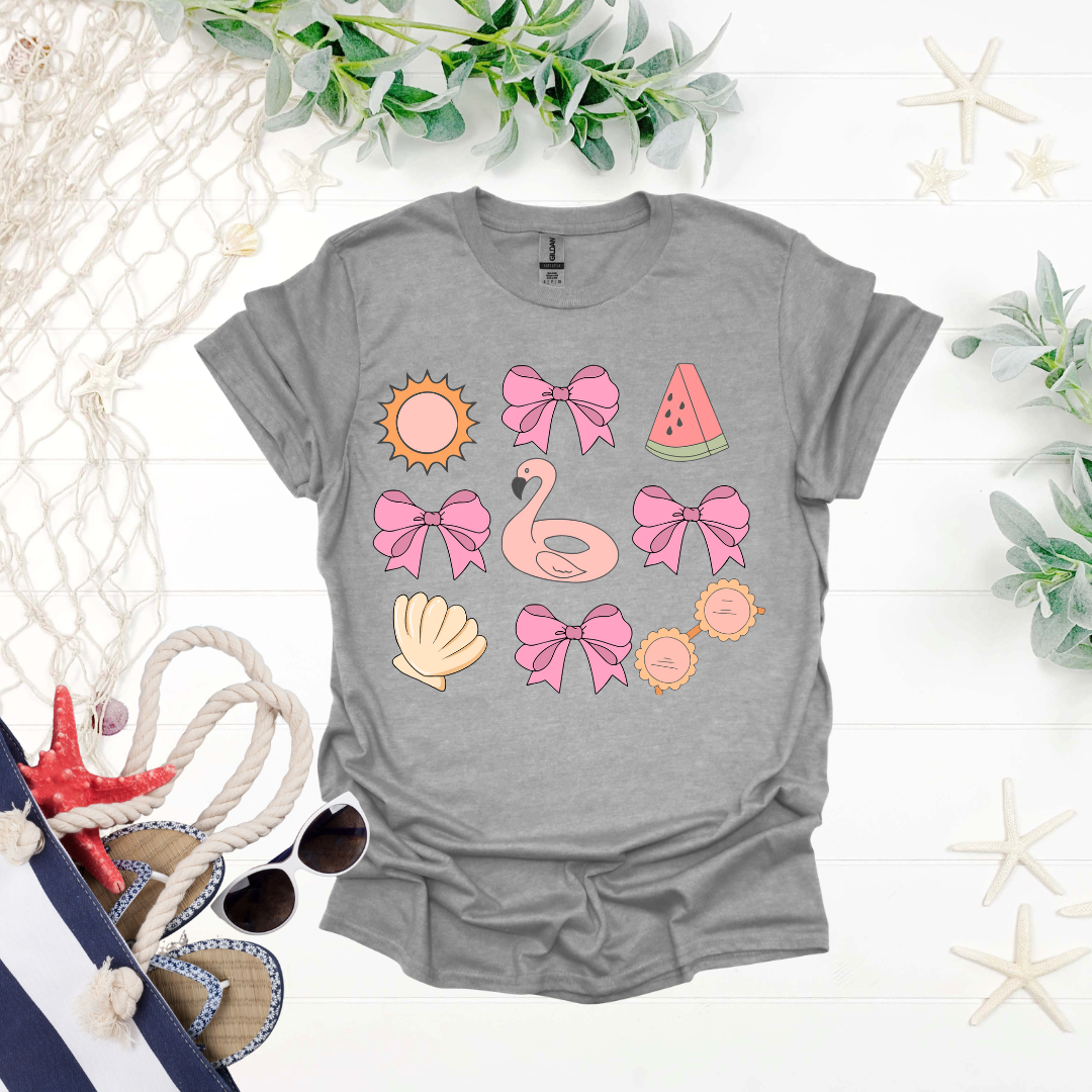 Flamingo & Bow Tee