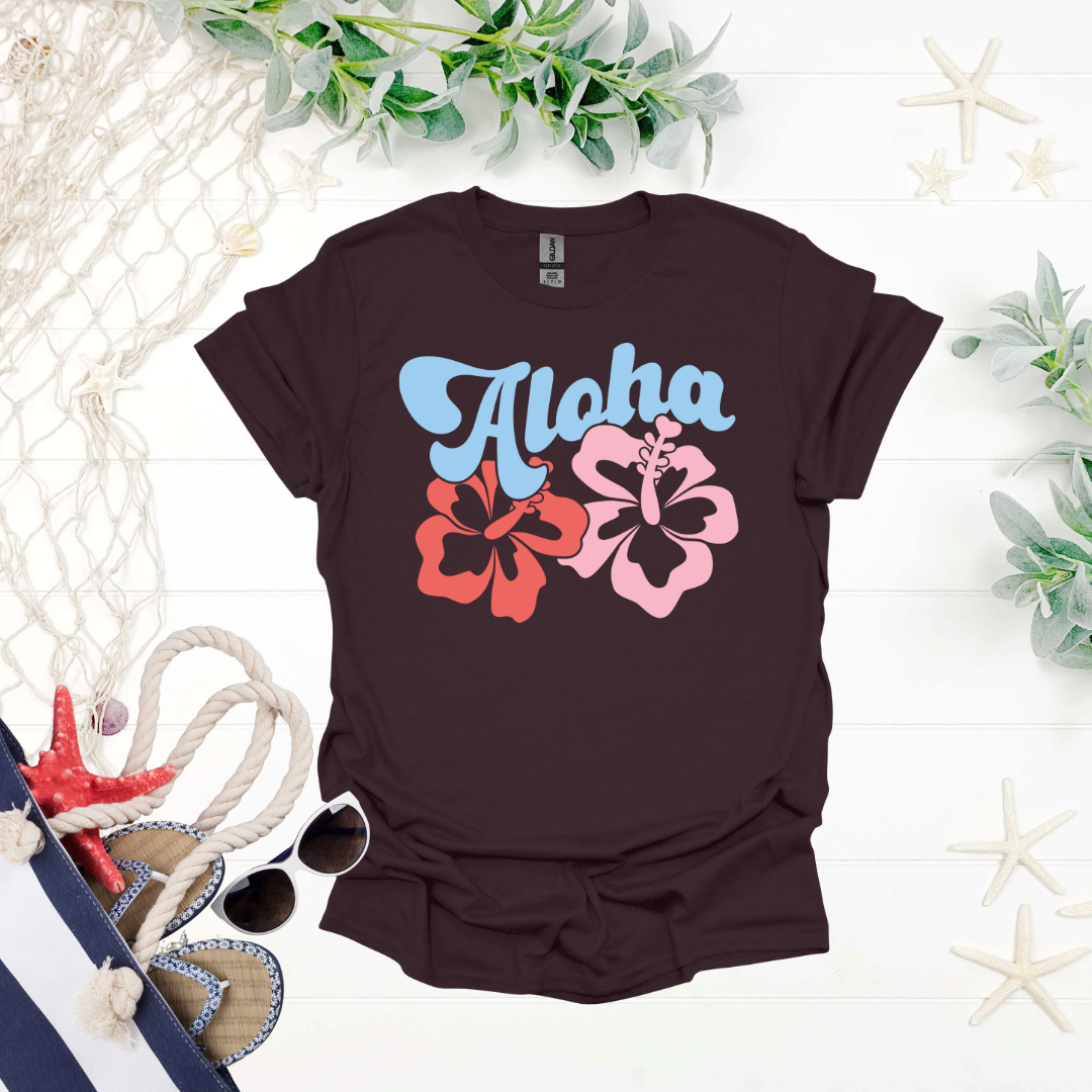 Aloha Hibiscus Vibes Tee