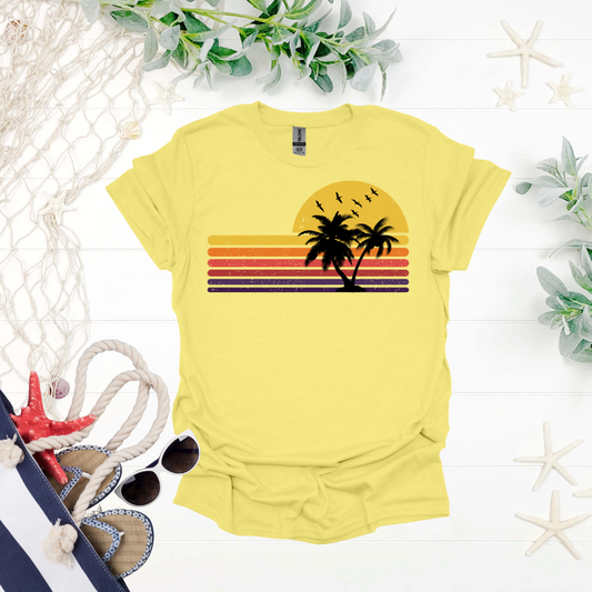 Sunset Palm Trees Tee