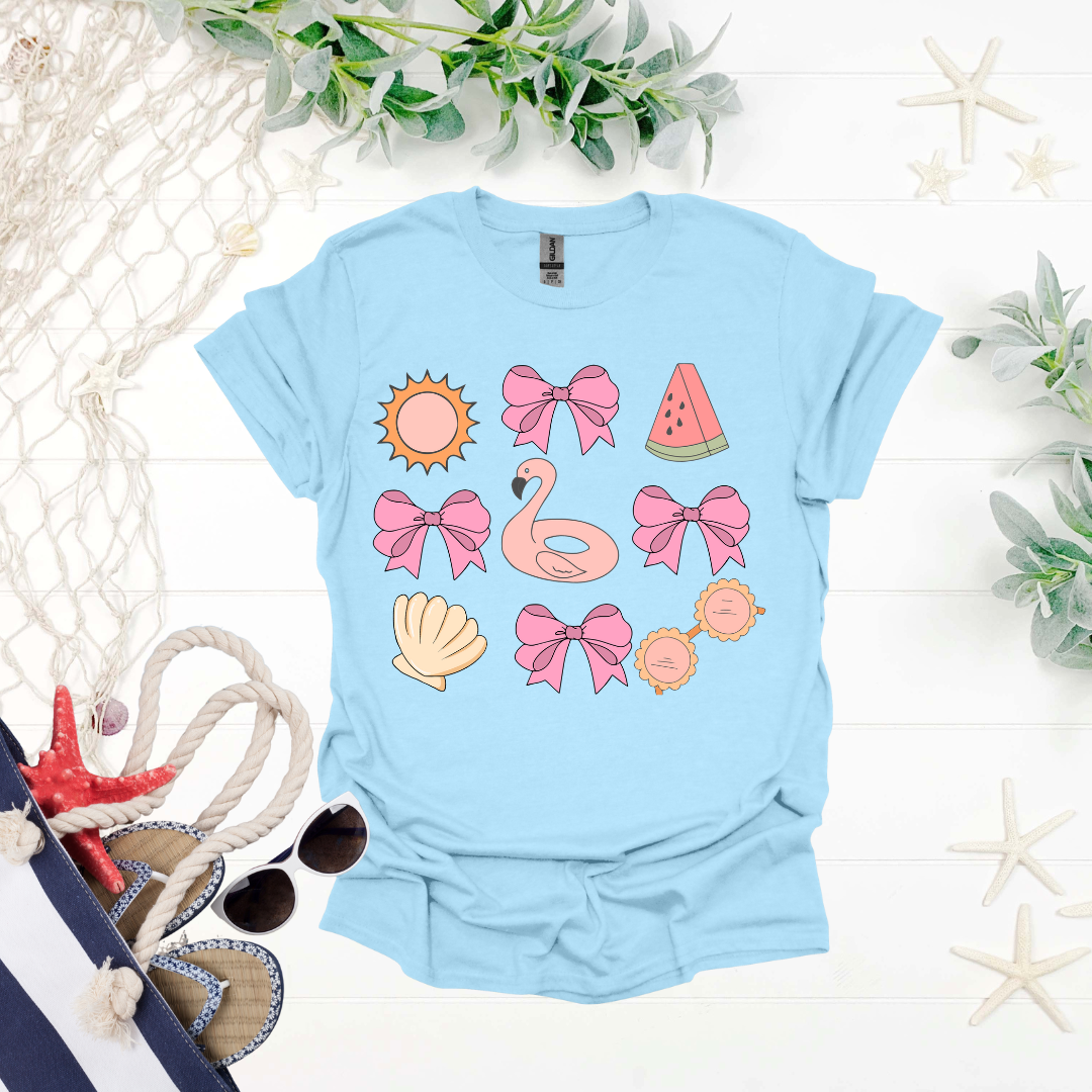 Flamingo & Bow Tee