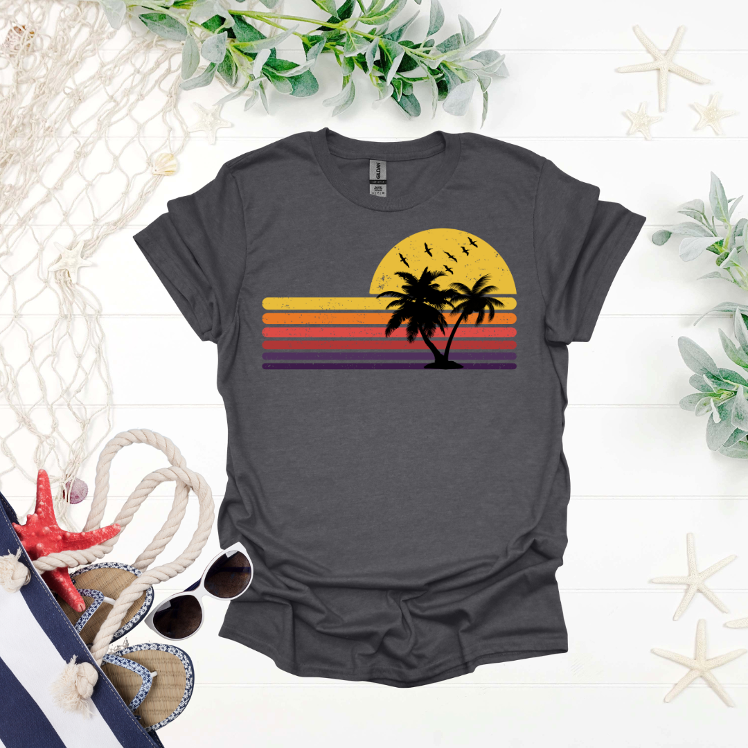 Sunset Palm Trees Tee