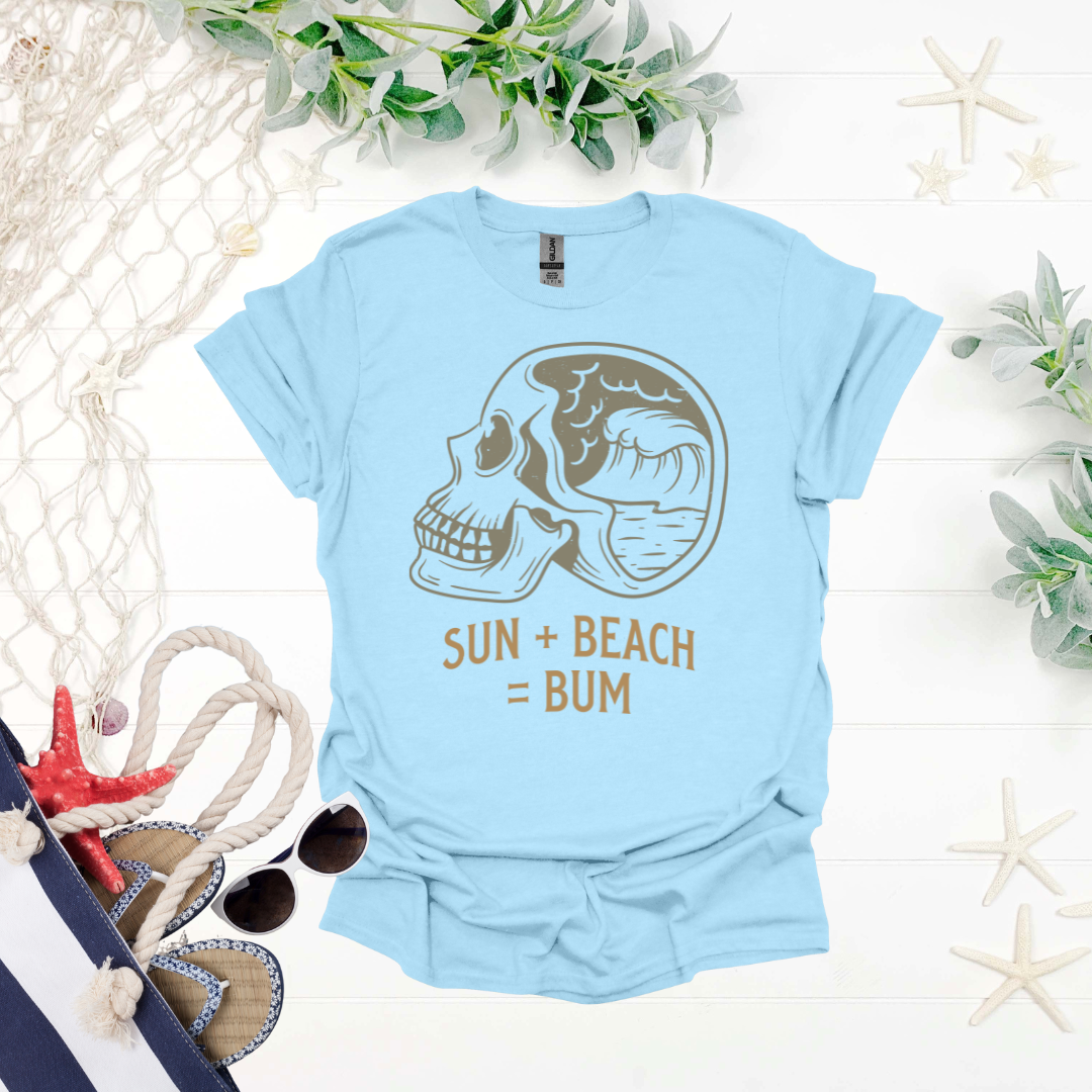 Beach Bum Skull Tee