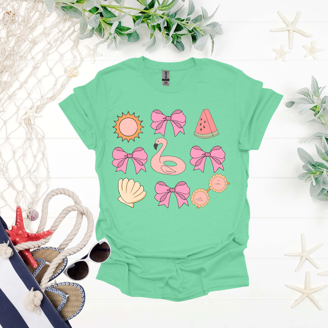 Flamingo & Bow Tee